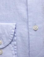 Slim Fit XLÄ Skjorta Button Down Linne Ljusblå