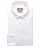 Regular Fit XLÄ Skjorta Button Down Linne Vit