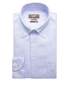 Regular Fit XLÄ Skjorta Button Down Linne Ljusblå