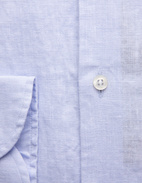 Regular Fit XLÄ Skjorta Button Down Linne Ljusblå