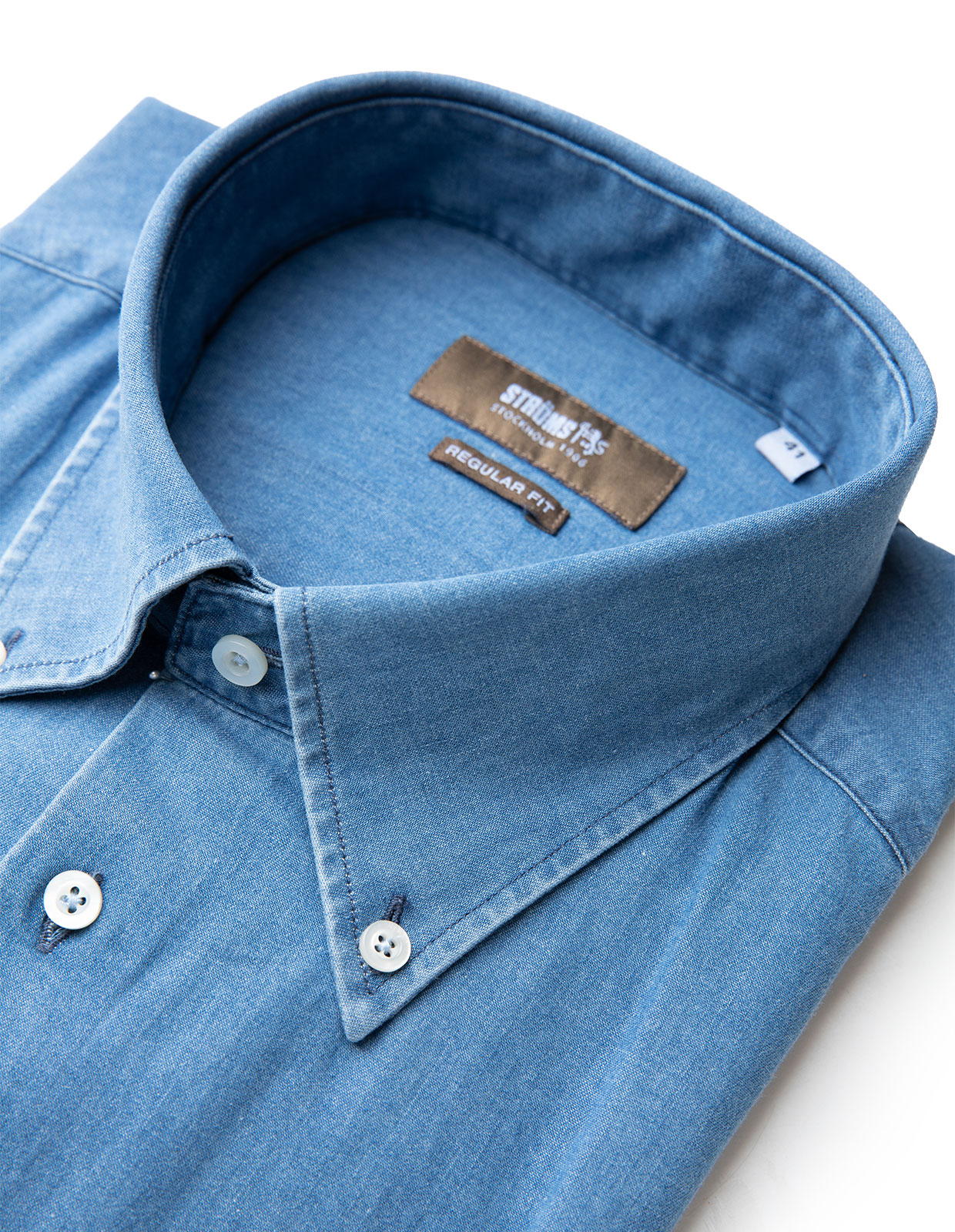 Regular Fit XLÄ Skjorta Denim Blå