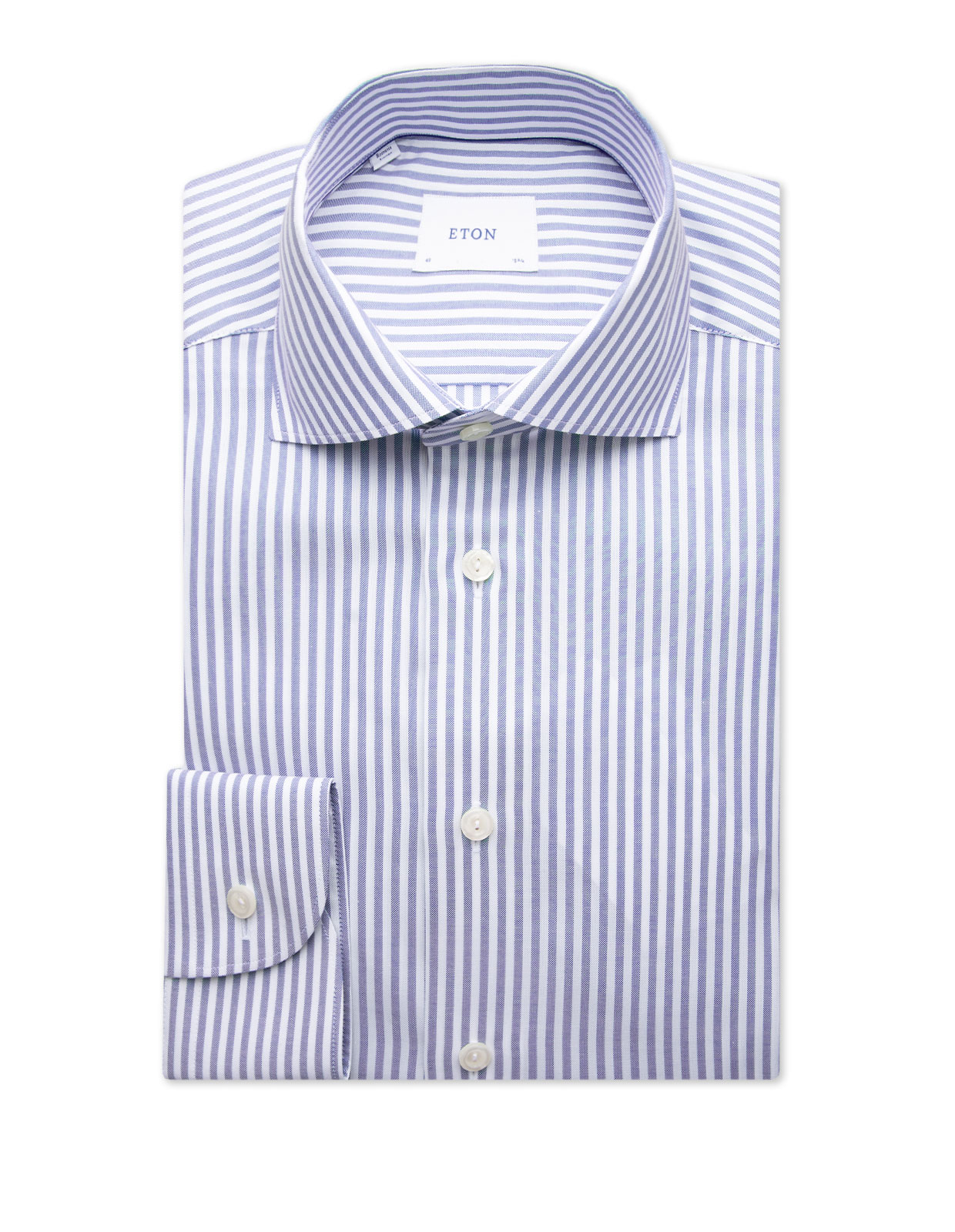 Slim Fit Skjorta Oxford Randig Blå