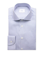 Slim Fit Skjorta Oxford Randig Blå