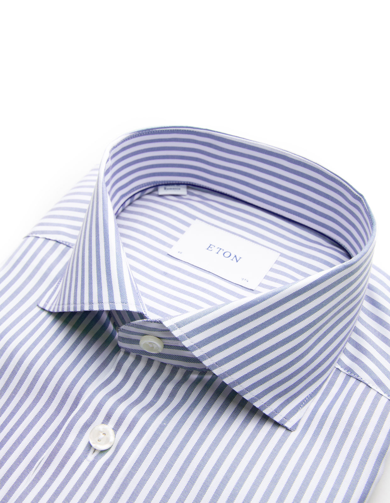 Slim Fit Skjorta Oxford Randig Blå