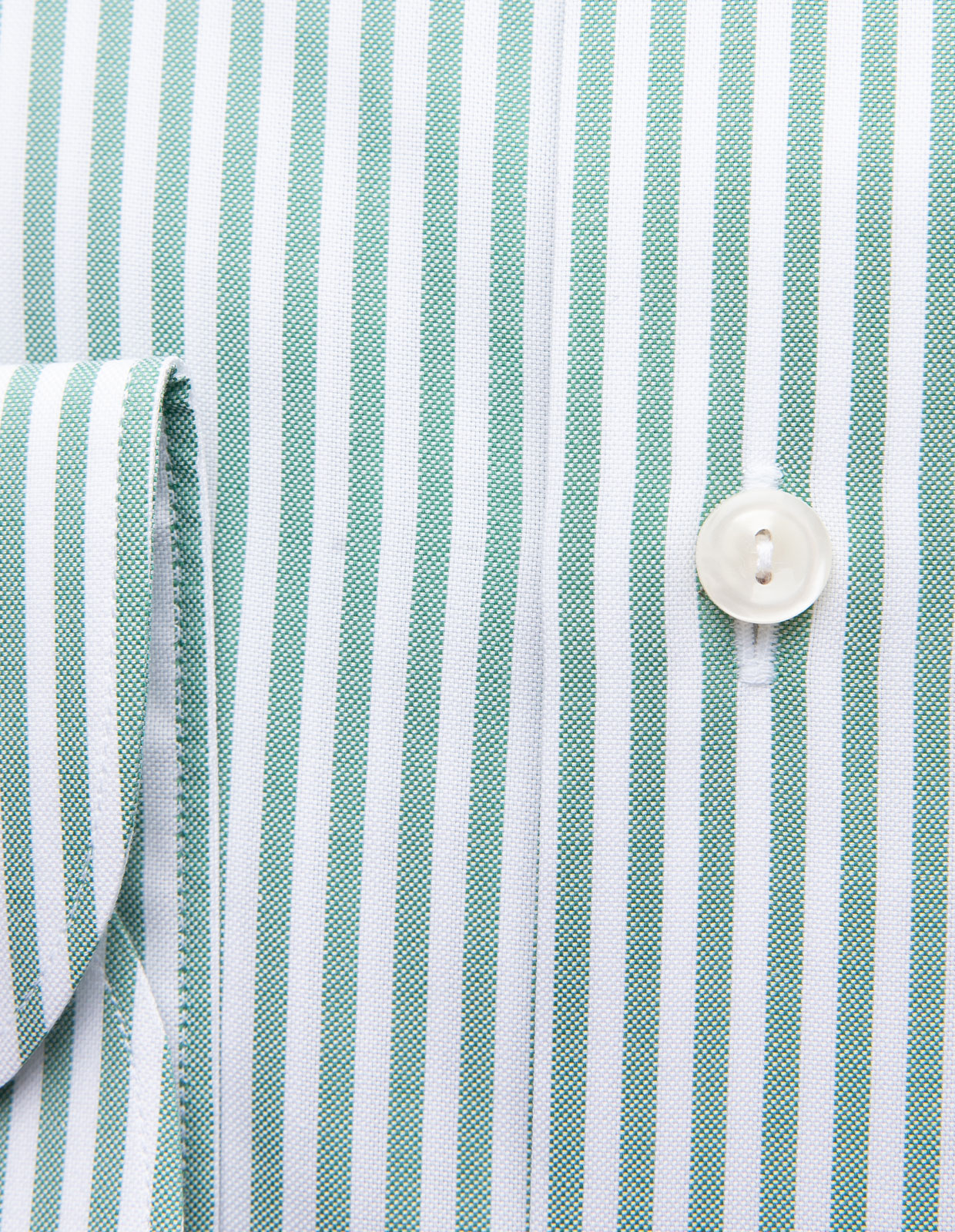Slim Fit Skjorta Oxford Randig Grön 40