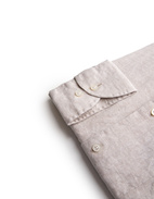 Regular Fit Skjorta Button Down Linne Beige 41