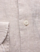 Regular Fit Skjorta Button Down Linne Beige