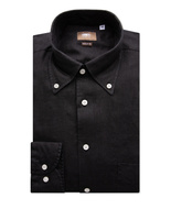 Regular Fit Skjorta Button Down Linne Svart