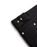 Regular Fit Skjorta Button Down Linne Svart