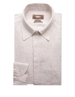 Regular Fit XLÄ Skjorta Button Down Linne Beige