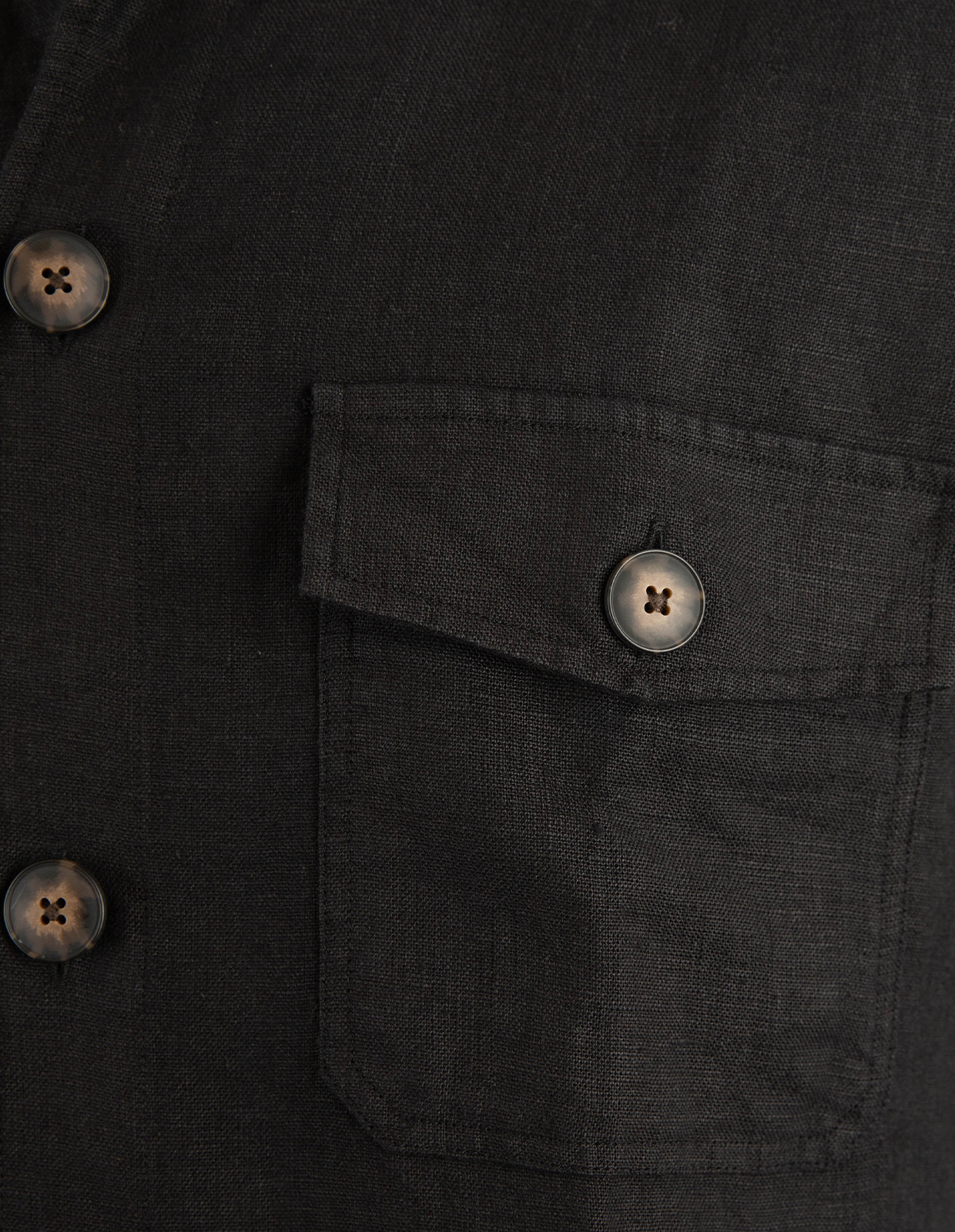 Firenze Overshirt Linne Svart