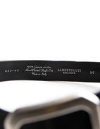 Bälte Brett Rustikt Läder Svart/Silver