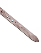 Bälte Läder Westerndesign Mörkbrun/Silver