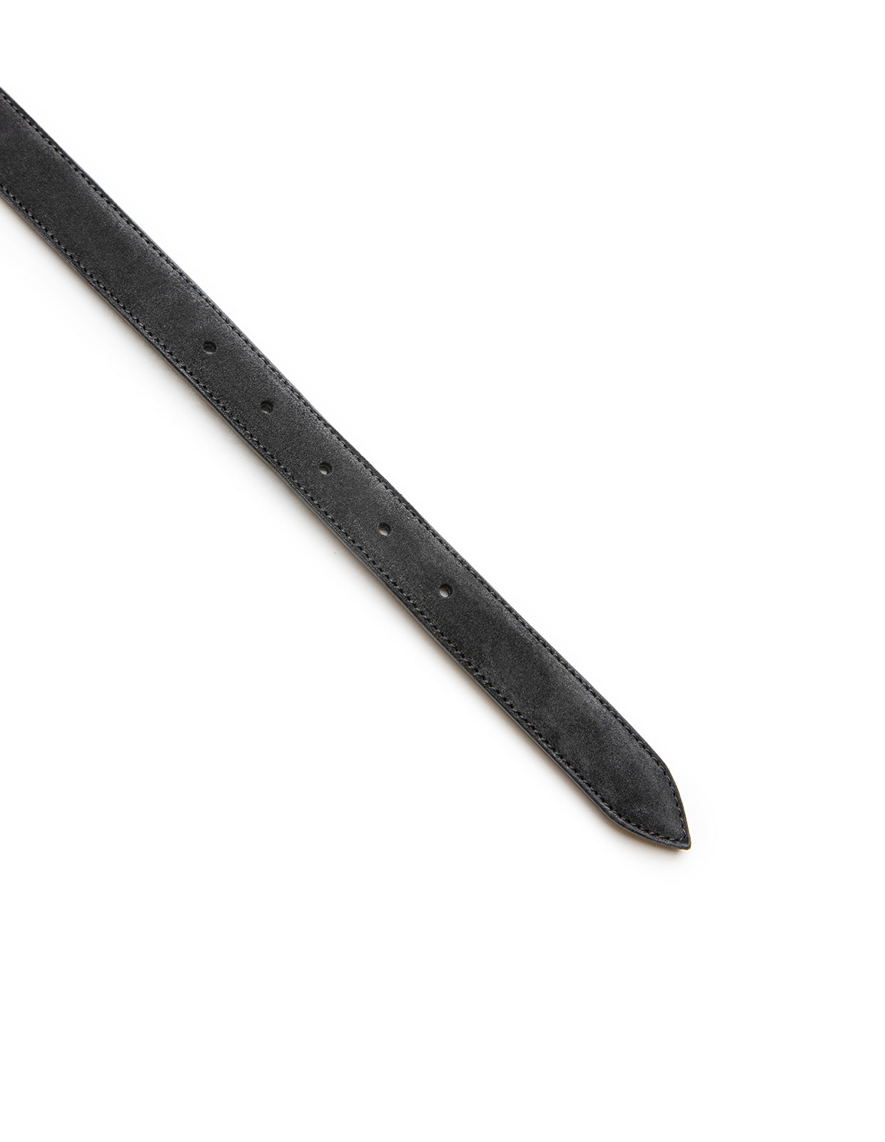 Bälte Smalt Mocka Svart/Mässing