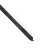 Bälte Smalt Mocka Svart/Mässing