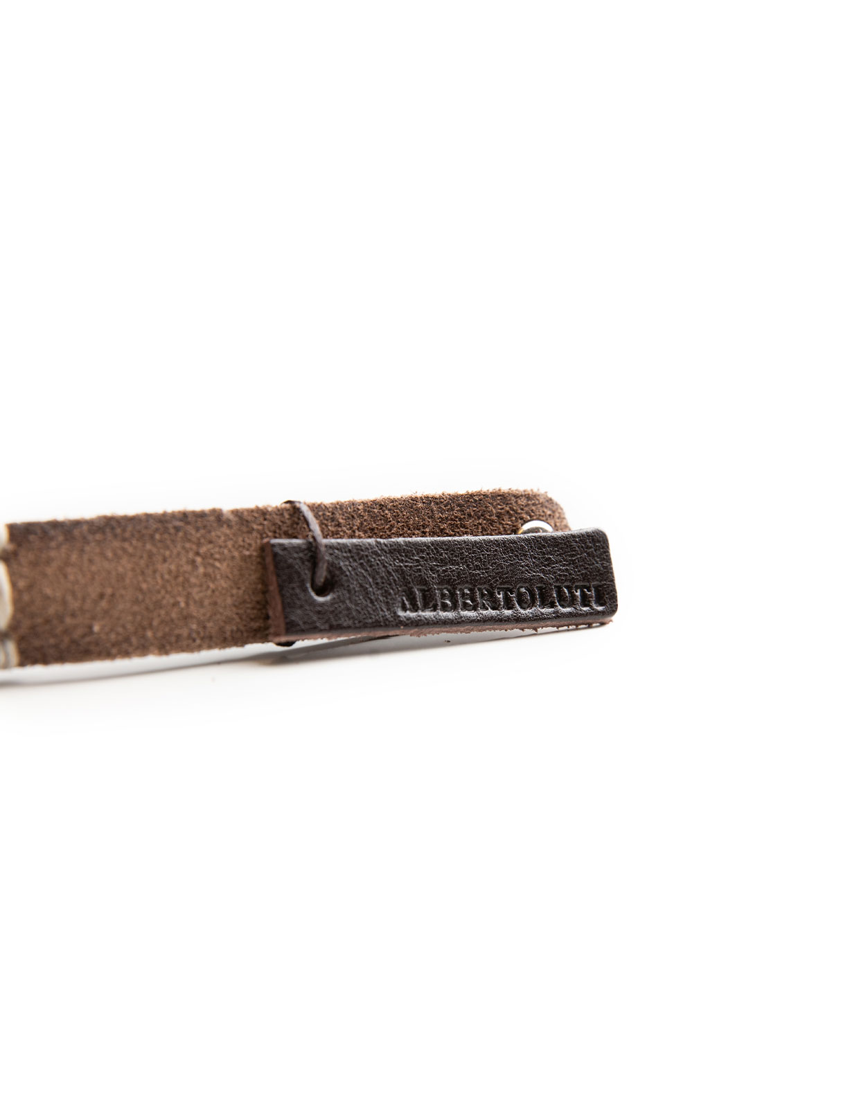 Armband Läder Westerndesign Silver/Beige