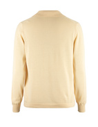 Skjortcardigan Stickad Bomull Benvit XL