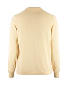 Skjortcardigan Stickad Bomull Benvit L