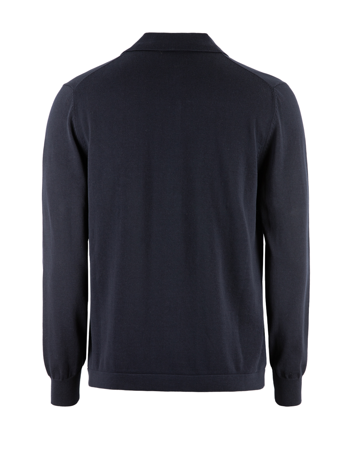 Skjortcardigan Stickad Bomull Navy