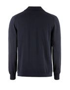 Skjortcardigan Stickad Bomull Navy XL