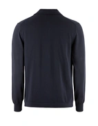 Skjortcardigan Stickad Bomull Navy M