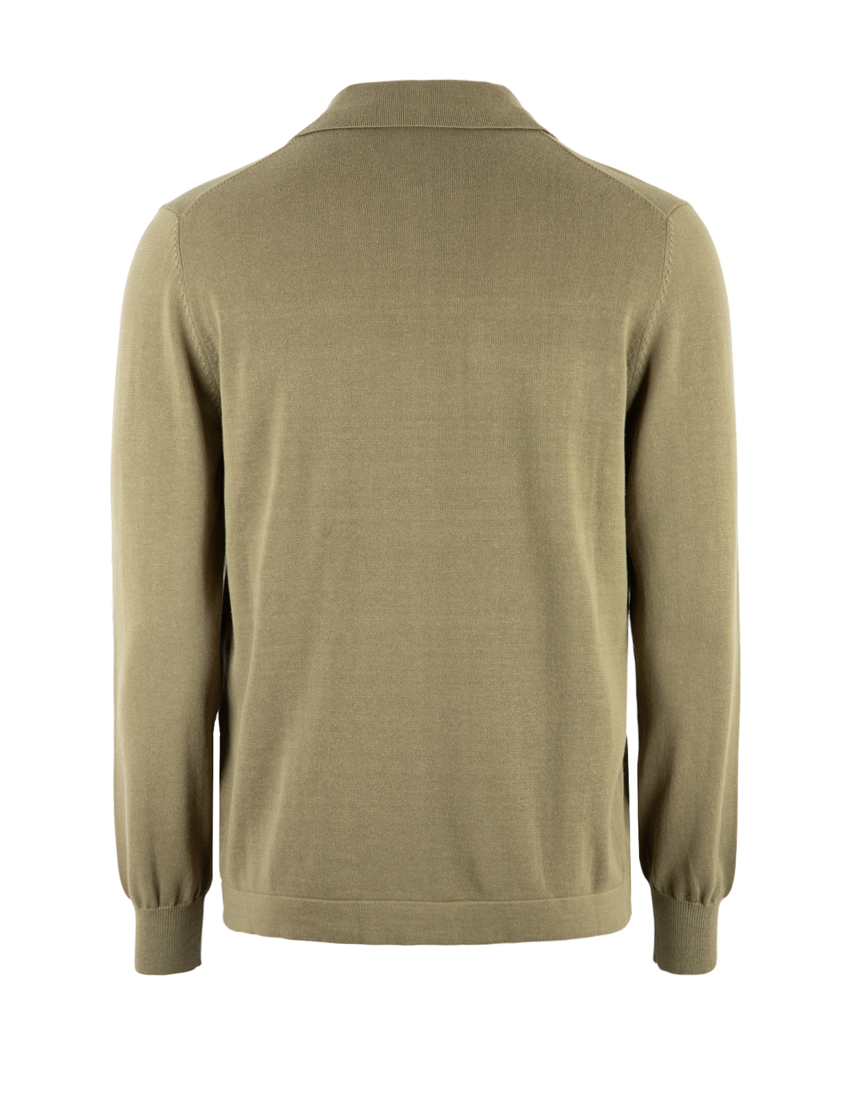 Skjortcardigan Stickad Bomull Militärgrön