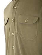 Skjortcardigan Stickad Bomull Militärgrön S