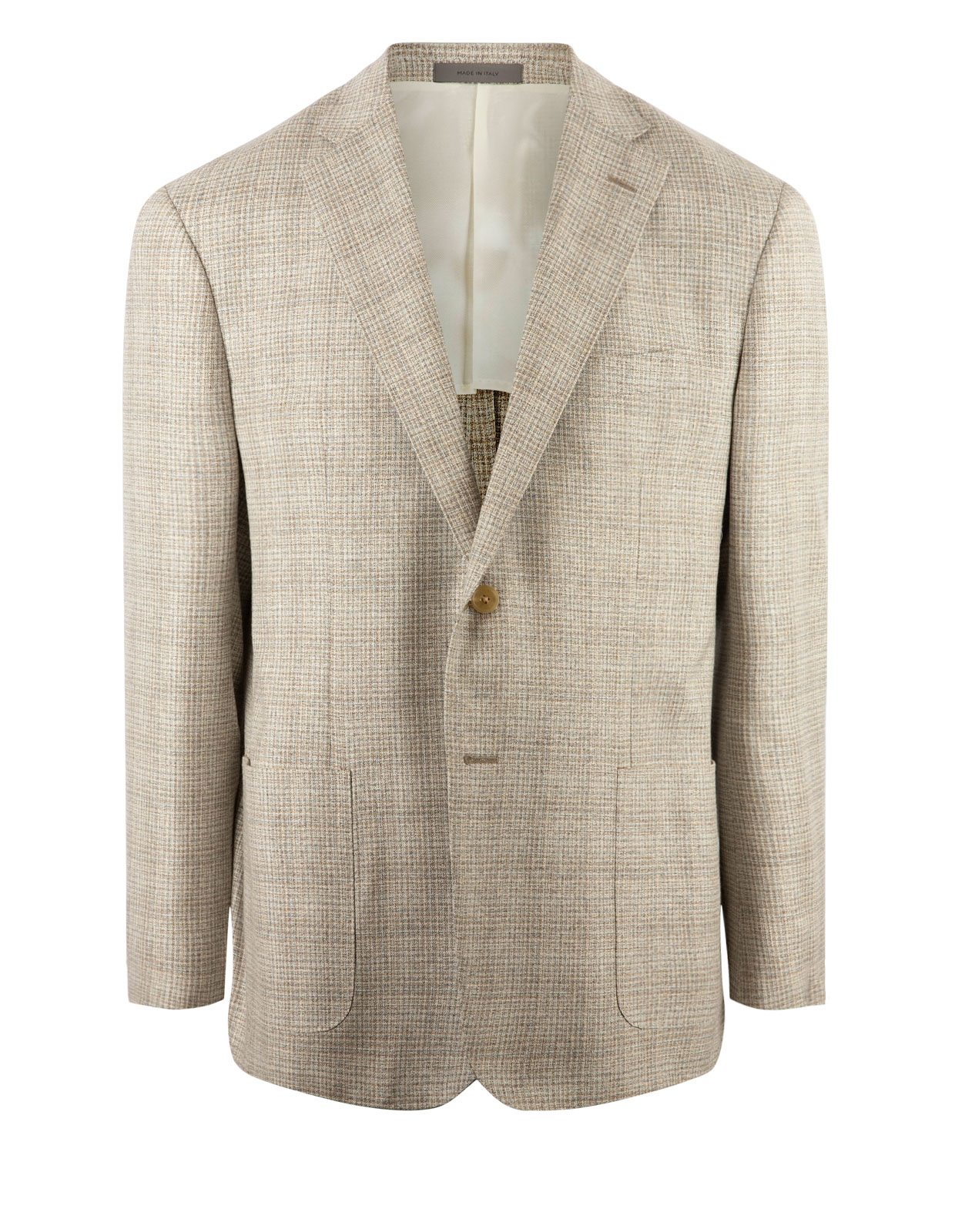 Drop6 Kavaj Mouline Siden Ull Ljusbeige