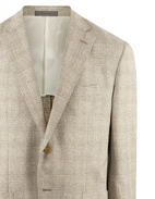Drop6 Kavaj Mouline Siden Ull Ljusbeige