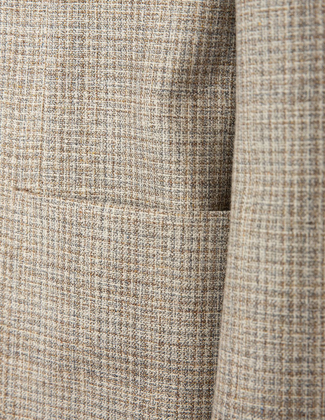 Drop6 Kavaj Mouline Siden Ull Ljusbeige