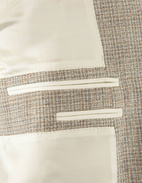 Drop6 Kavaj Mouline Siden Ull Ljusbeige