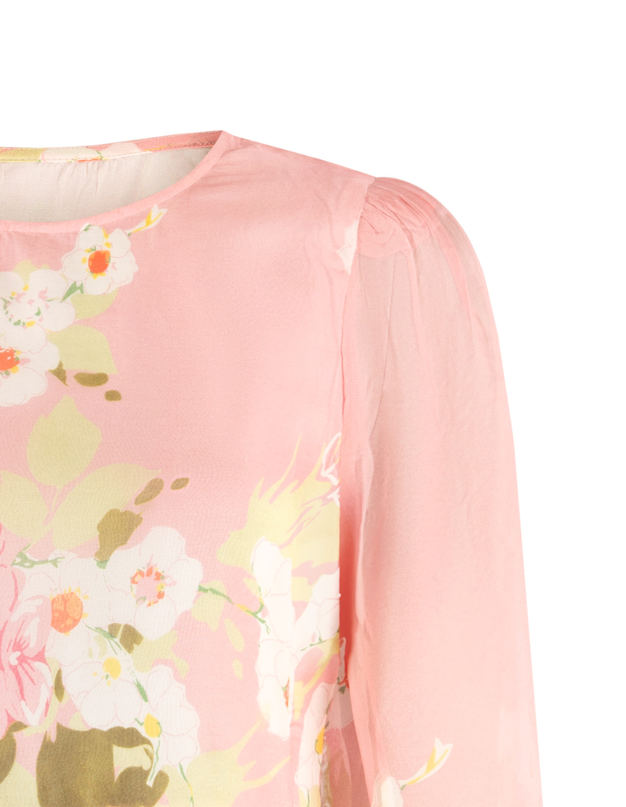 Organza Mini Klänning Rosa Blommig L