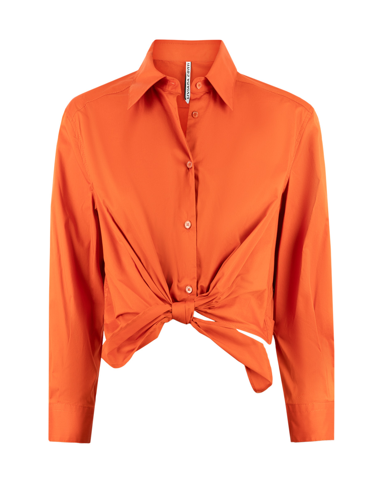 Front Tie Blus Orange