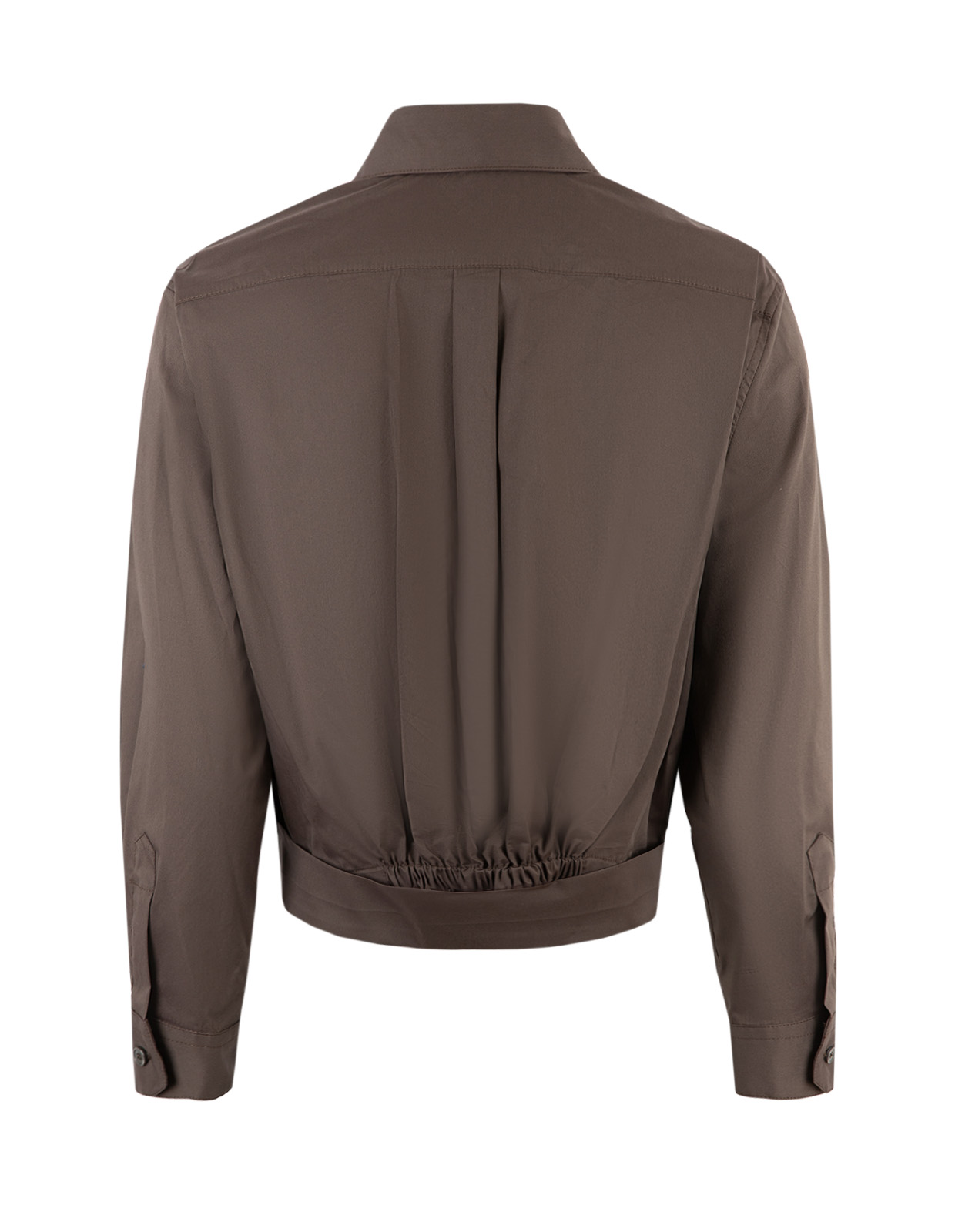 Front Tie Blus Brun