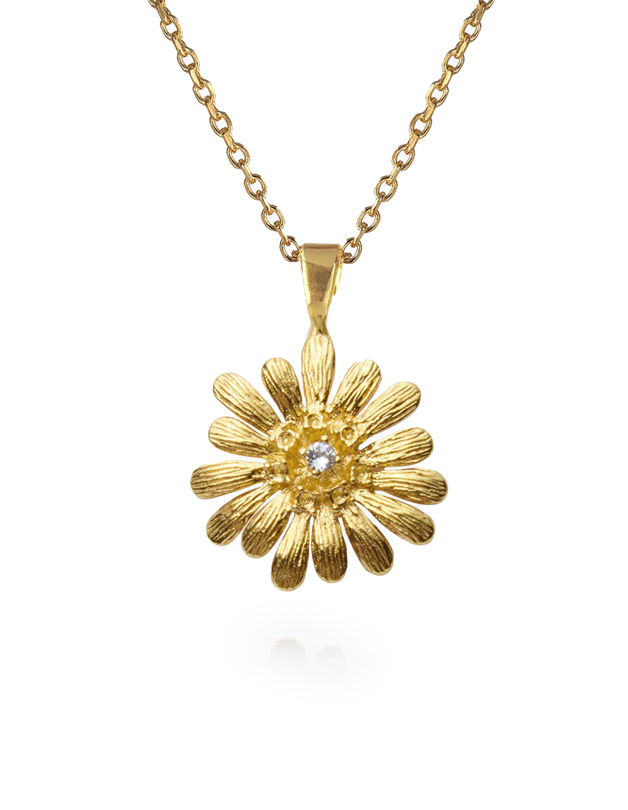 Daisy Necklace Guld/Kristall