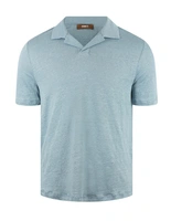 Pikétröja Casual Fit Linne Denimblå