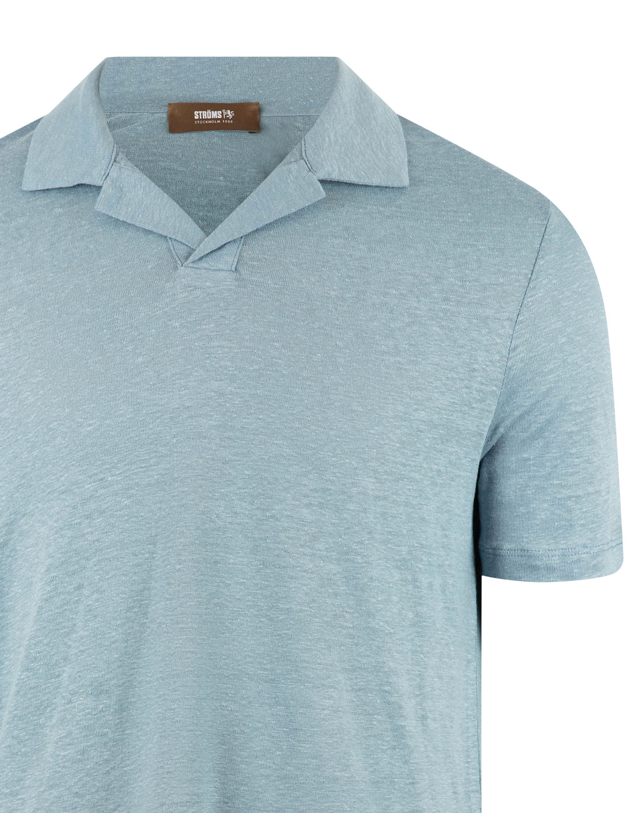 Pikétröja Casual Fit Linne Denimblå