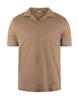 Pikétröja Casual Fit Linne Brun