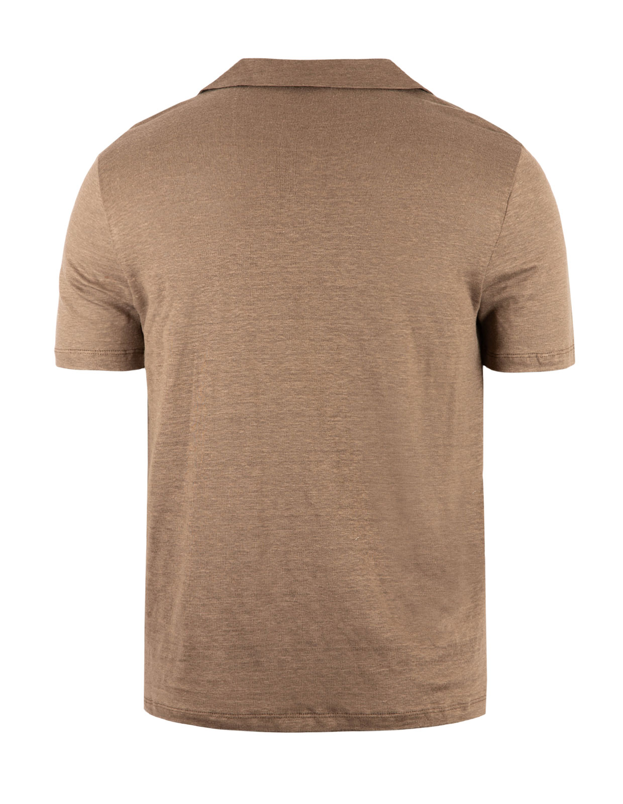 Pikétröja Casual Fit Linne Brun