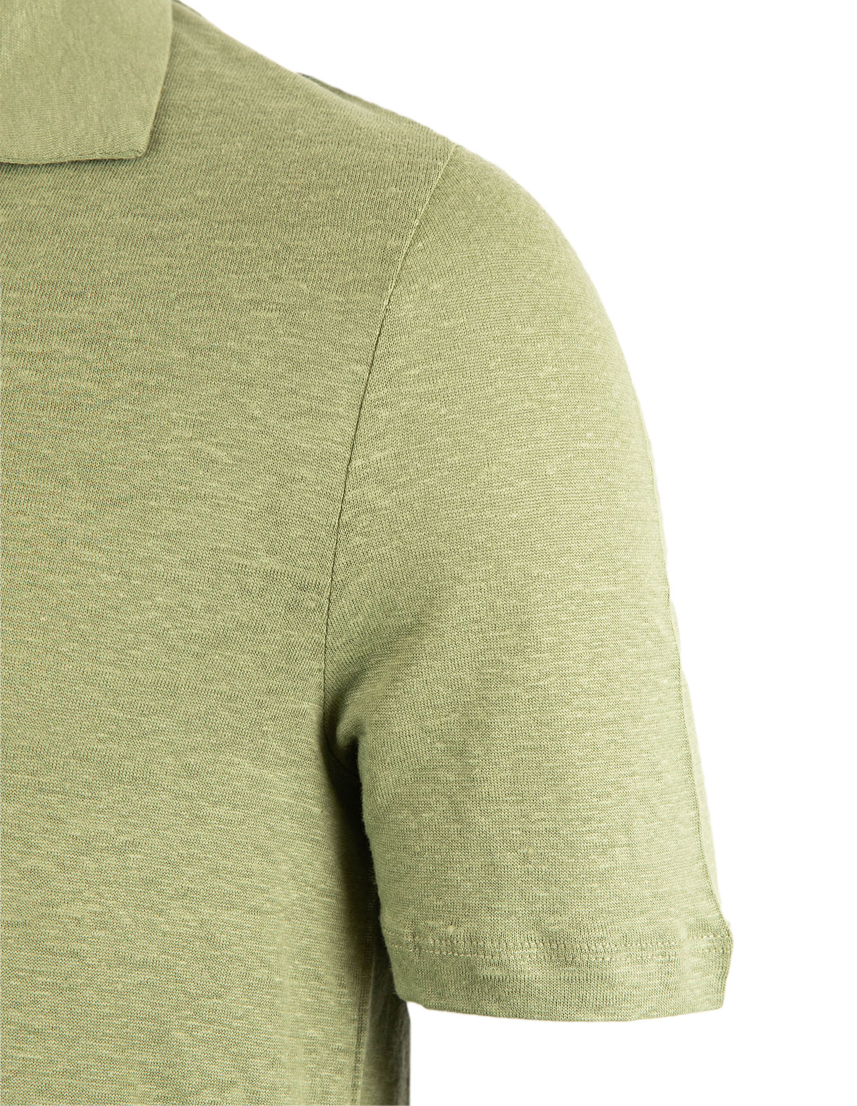Pikétröja Casual Fit Linne Grön M