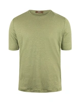 T-shirt Casual Fit Linne Grön