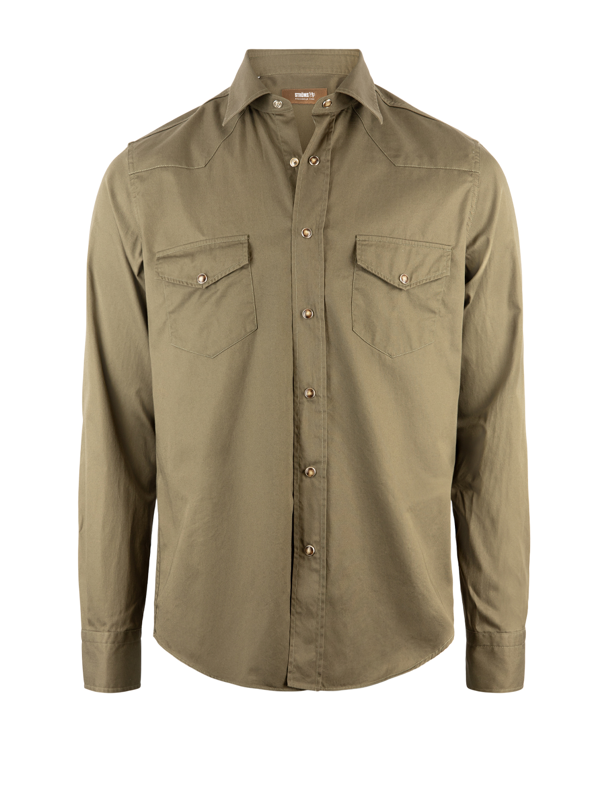 Westernskjorta Bomull Olivgrön