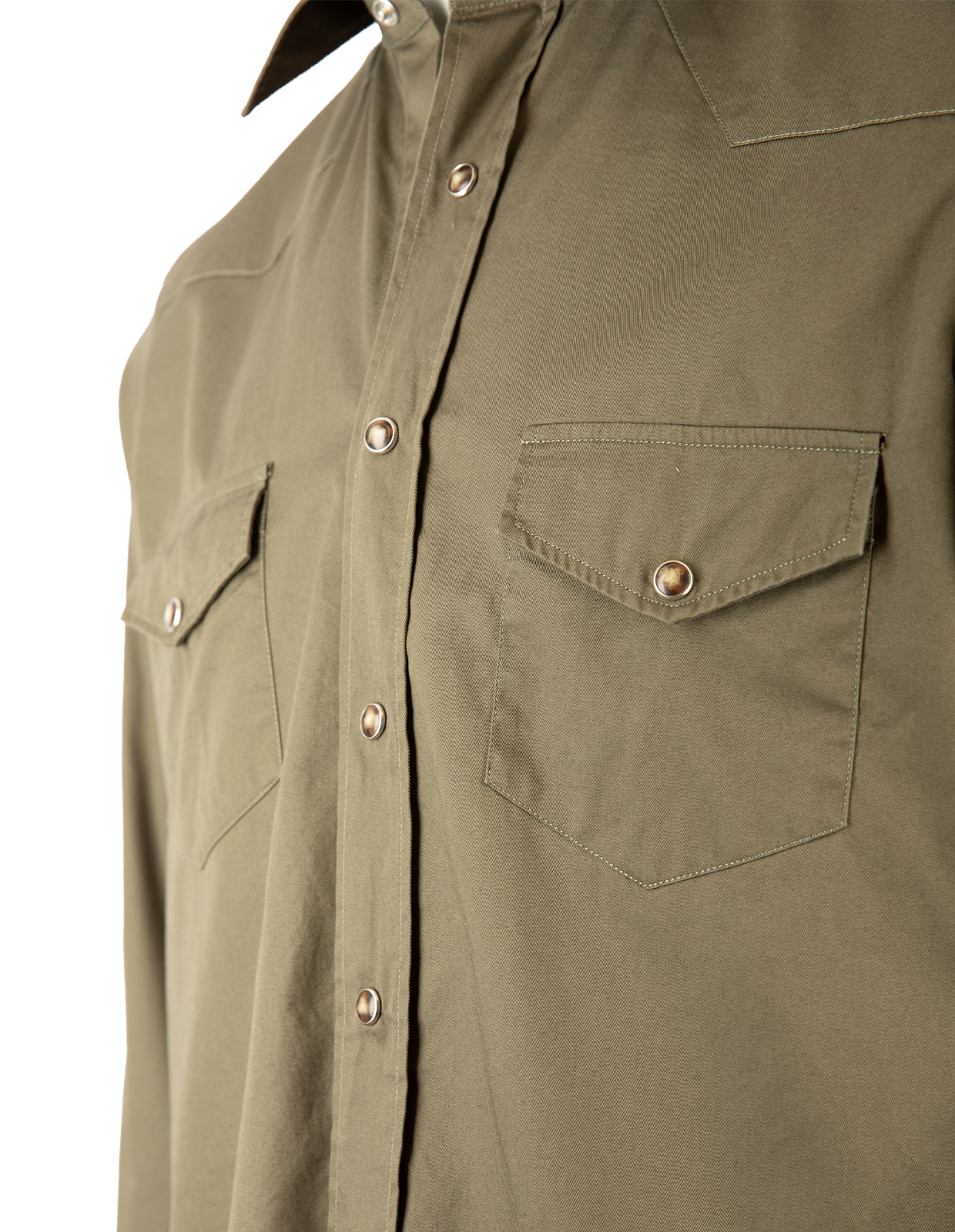 Westernskjorta Bomull Olivgrön