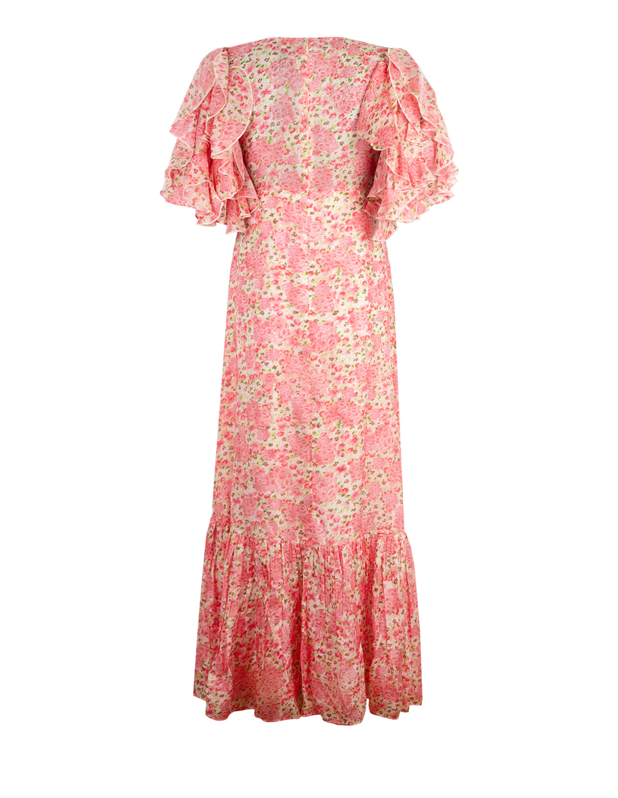 Cupro Maxi Klänning Rosa