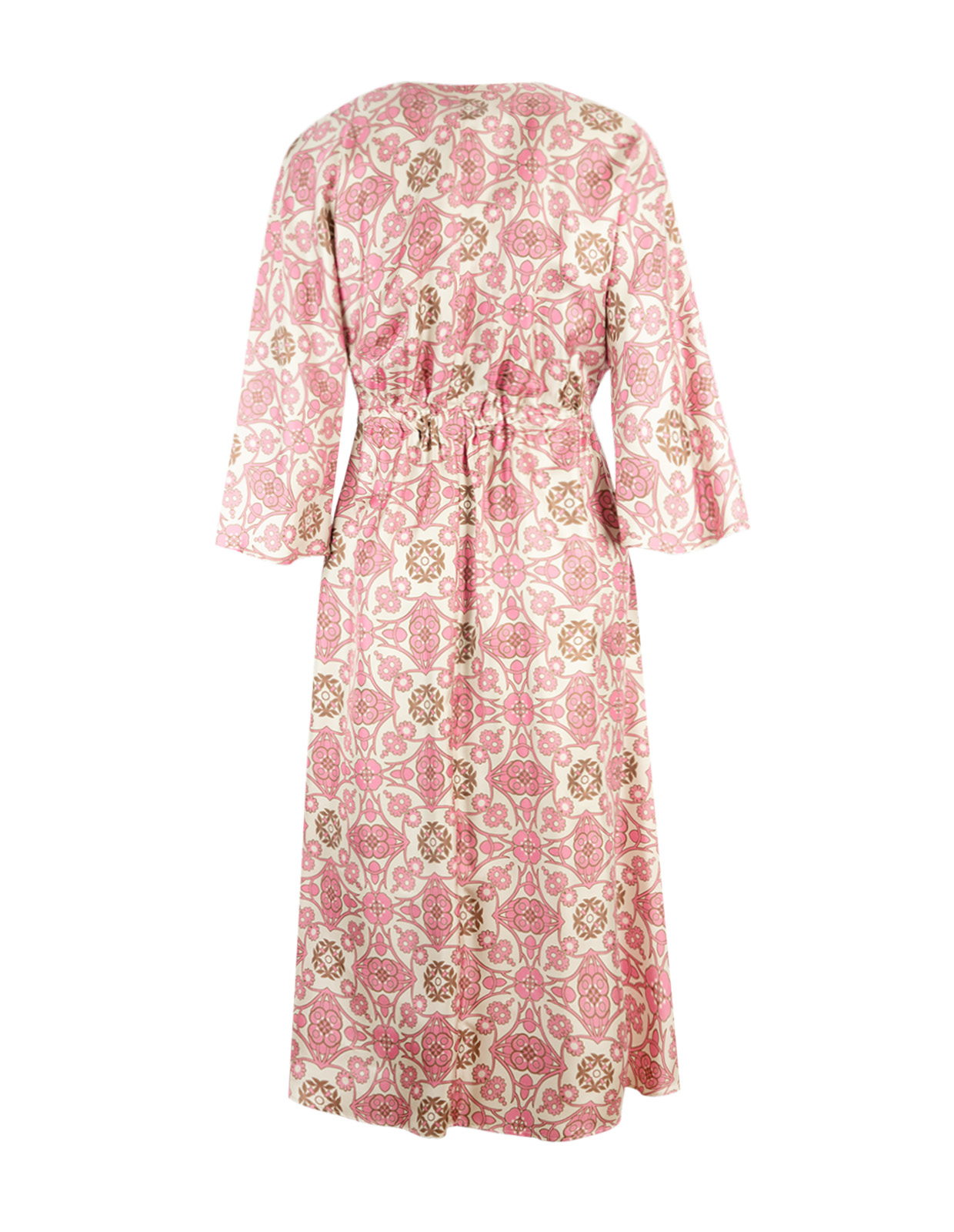 Fulvia Klänning Siden Rosa Blommig