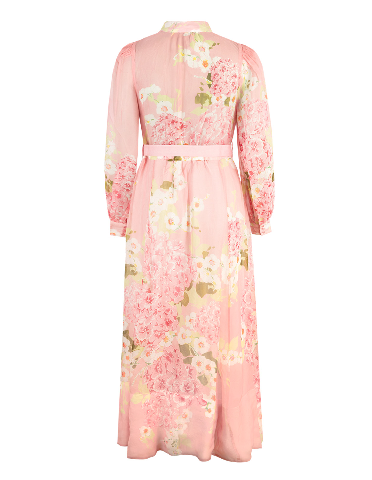 Organza Belt Klänning Rosa