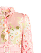 Organza Belt Klänning Rosa S