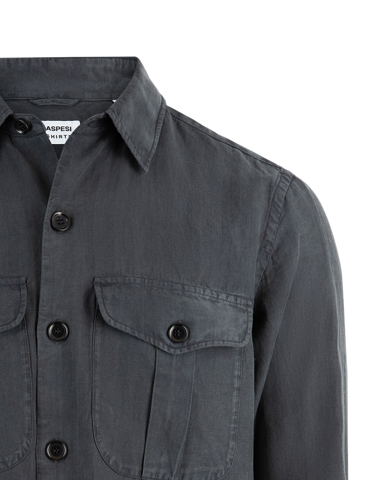 Glenn Overshirt Lyocell Linne Navy L