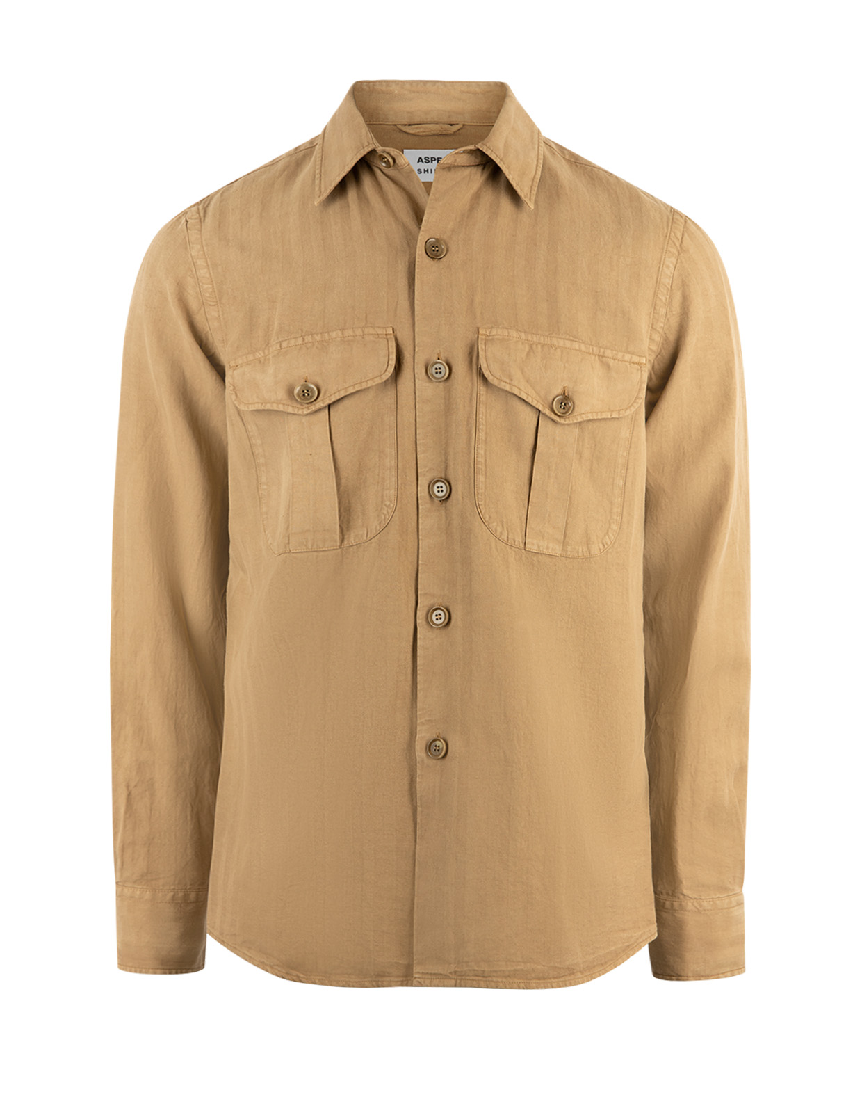 Glenn Overshirt Lyocell Linne Brun