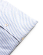 Casual Fit Skjorta Helskuren Krage Oxford Bomull Randig Ljusblå/Vit 38